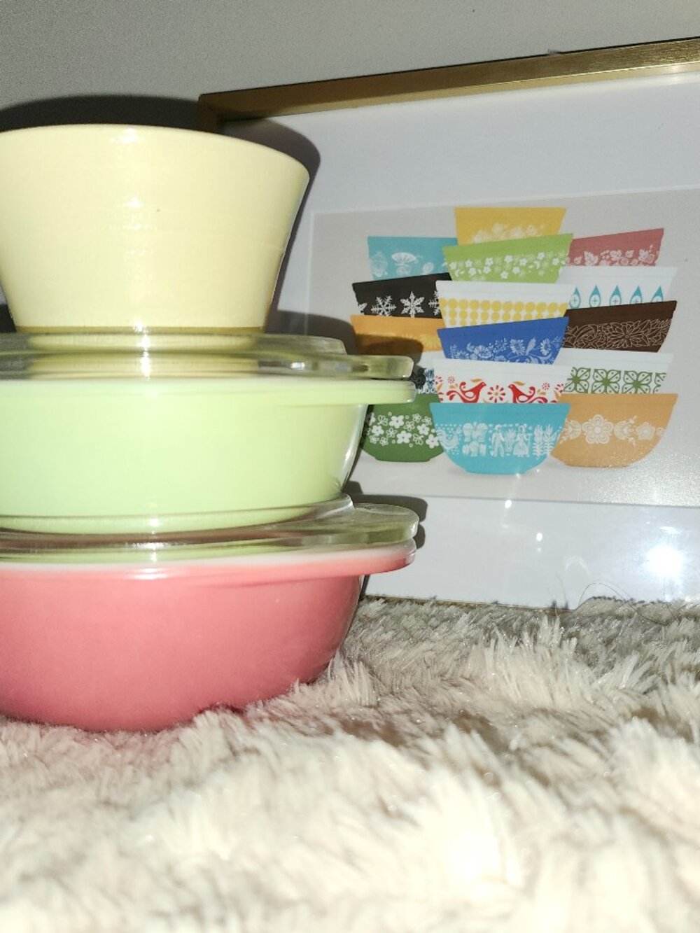 Pyrex art and pyrex080 and Custard Cup